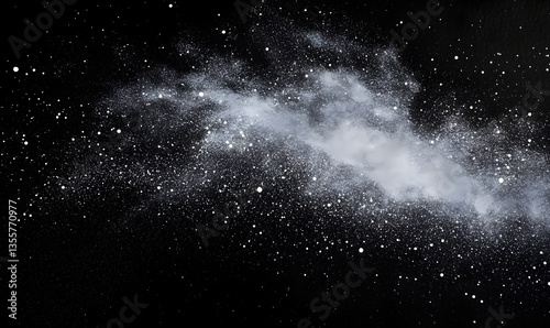 Flying powder, spray powder, droplet, smoke, dust, gas, aerogel, particles, commercial, advertising, poster, background, splash, wallpaper, background, irregular