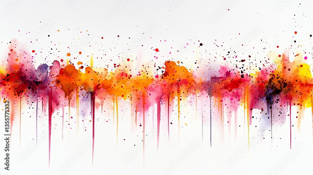 Fototapeta premium Abstract Watercolor Painting: A Symphony of Color and Emotion