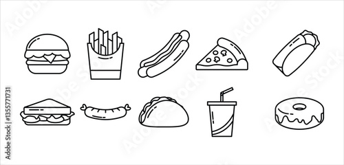 Junk Food Icon Set