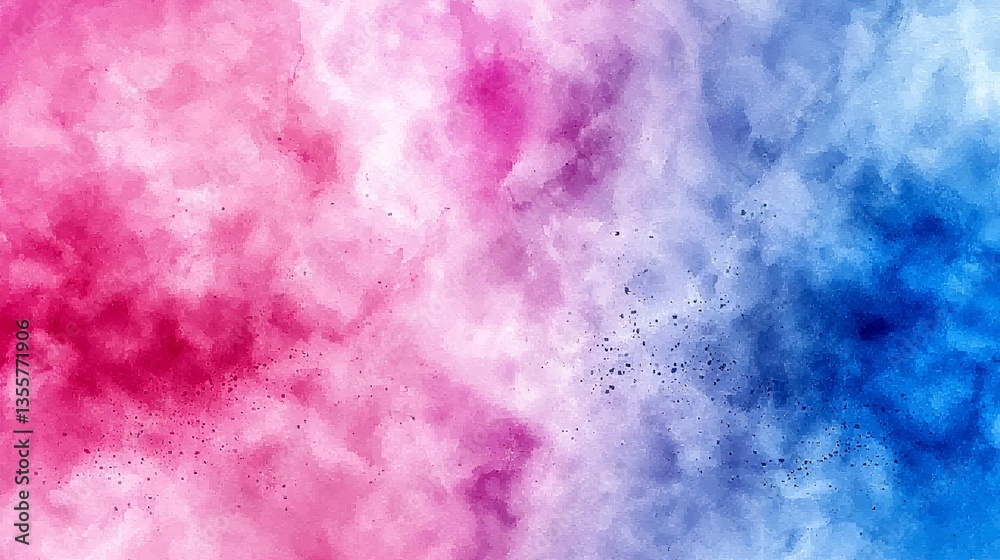 Fototapeta premium Abstract Watercolor Texture: Pink, Blue, Purple Gradient Background - Dreamy, Serene Art