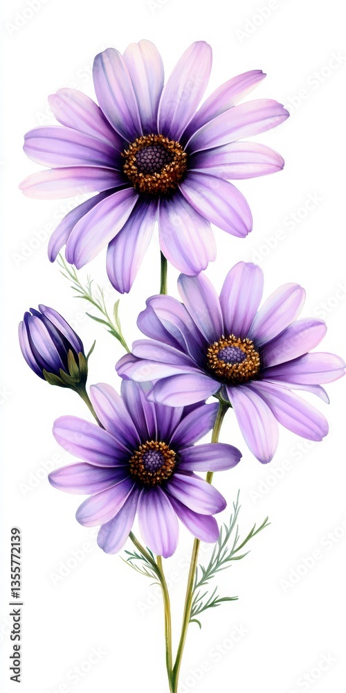 Obraz premium Beautiful Purple Flowers Design