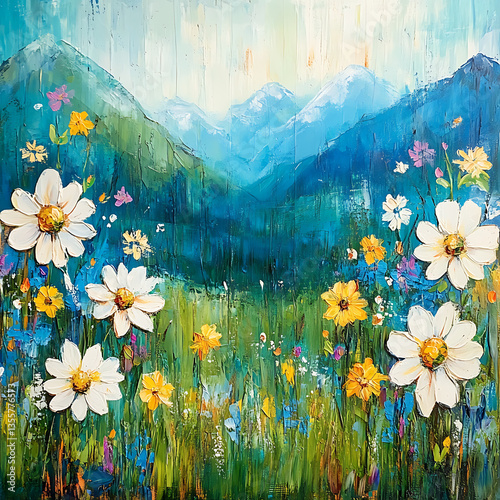 Wildflowers with Mountain Meadow, and Spring.