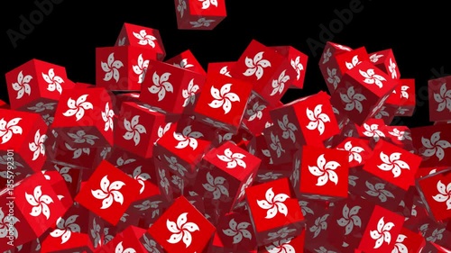 HONGKONG FLAG VIDEO TRANSITION ALPHA CHANNEL TRANSPARENT BACKGROUND
