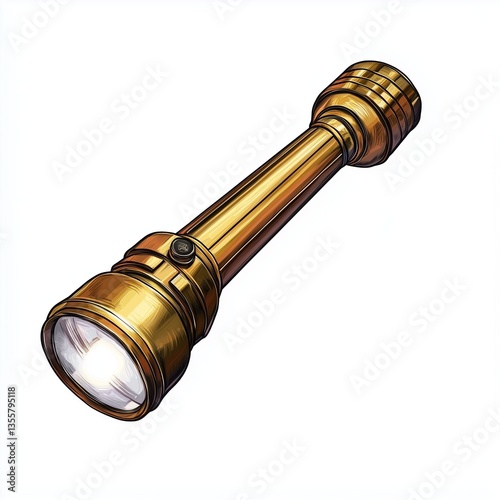 flashlight isolated on white background