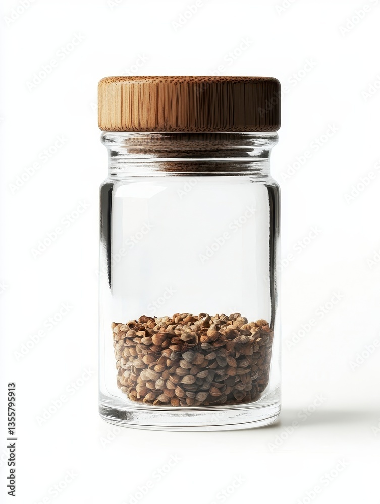Glass Jar with Seed Contents Glass Jar with Seed Contents
