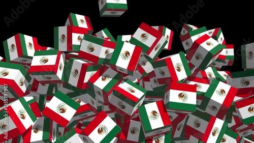 MEXICO  FLAG VIDEO TRANSITION ALPHA CHANNEL TRANSPARENT BACKGROUND