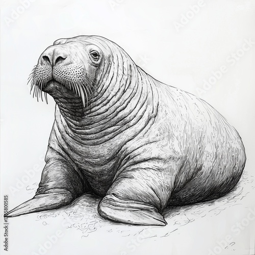sketch of sea lion