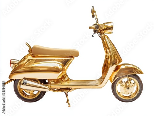 Golden Retro Scooter Design