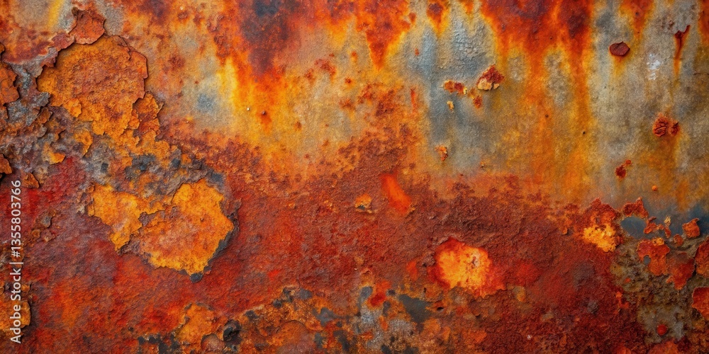 Intricate Texture of Heavily Oxidized Metallic Surface with Deeply Etched Patterns and Vivid Hues Intricate Texture of Heavily Oxidized Metallic Surface with Deeply Etched Patterns and Vivid Hues