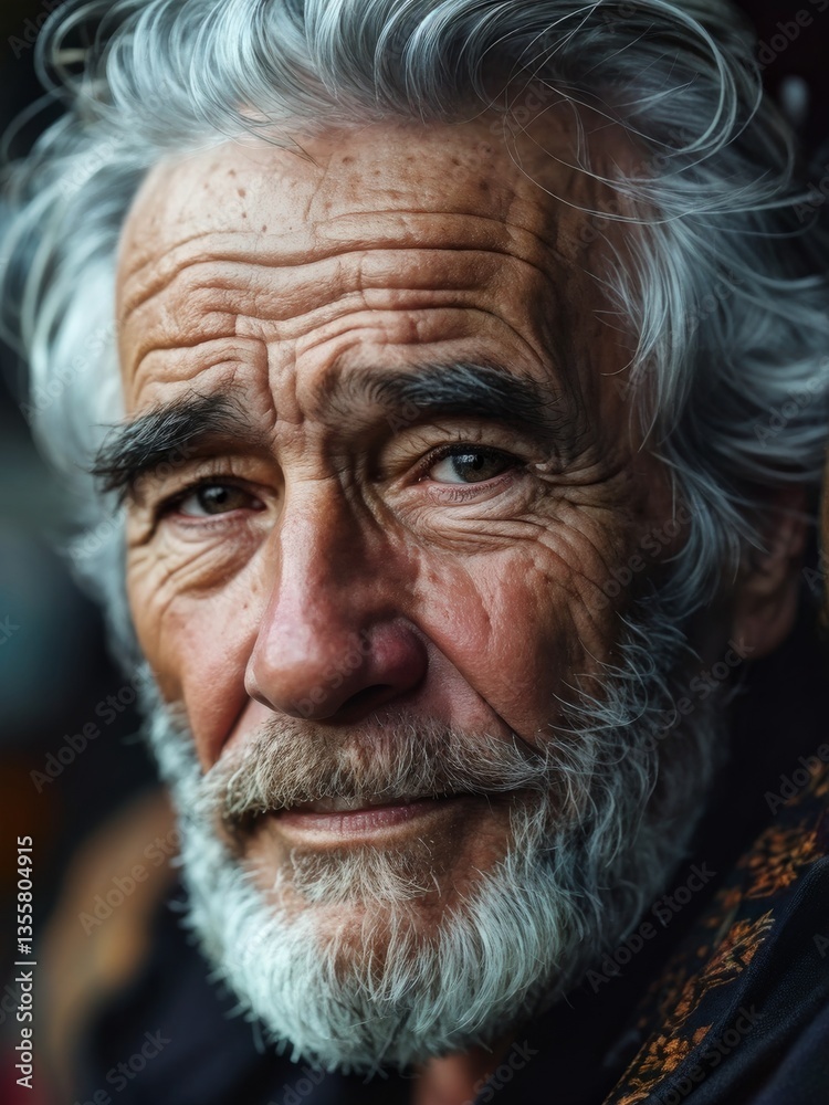 portrait of a senior man with beard and mustache portrait of a senior man with beard and mustache