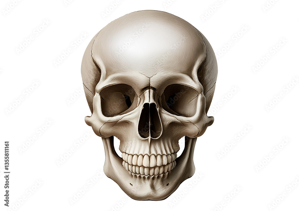 Fototapeta premium Skull isolated on transparent or white background