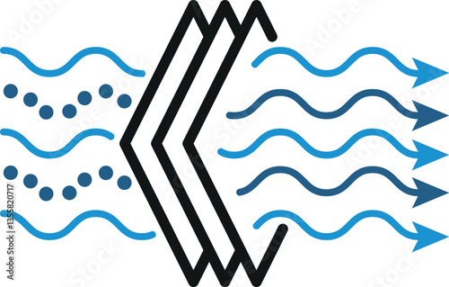Air Purifier and Air Filter Line Icons. Solid Particle Filter, Dust Cleaner, HEPA Filtration, Allergen Remover, Vector Illustration