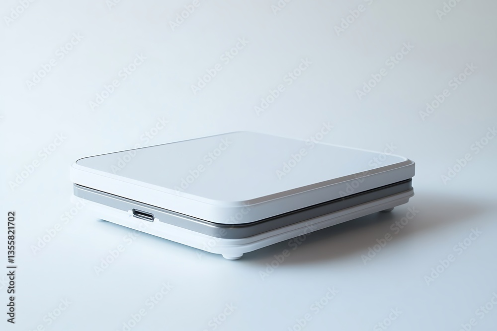Portable Printer in White Isolated on Clean White Background Studio Shot Portable Printer in White Isolated on Clean White Background Studio Shot