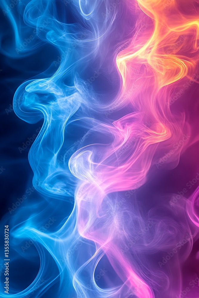 Colorful flowing and swirling light creating an abstract ethereal visual Colorful flowing and swirling light creating an abstract ethereal visual