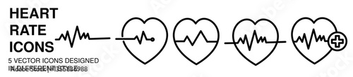 heart rate icon vector illustration concept