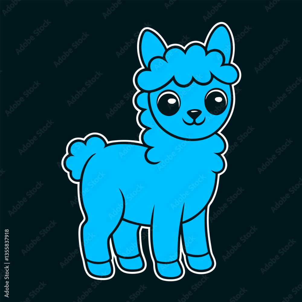 Cute cartoon kitten vector illustration shows a fun, loving domestic feline pet animal