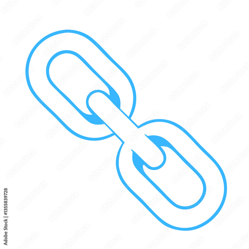 Link Icon in Blue Color Link Icon in Blue Color
