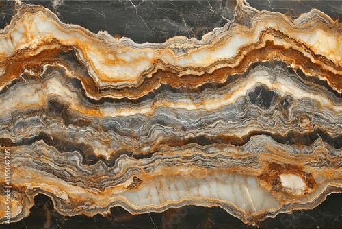 A close up view of a beautiful patterned stone surface