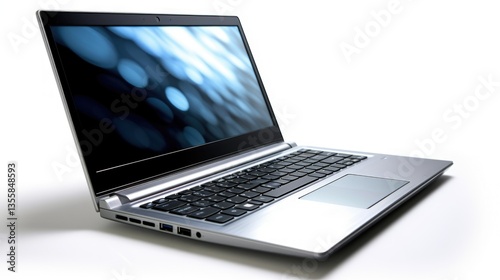 Wallpaper Mural Modern Silver Laptop with isolated on white background Torontodigital.ca