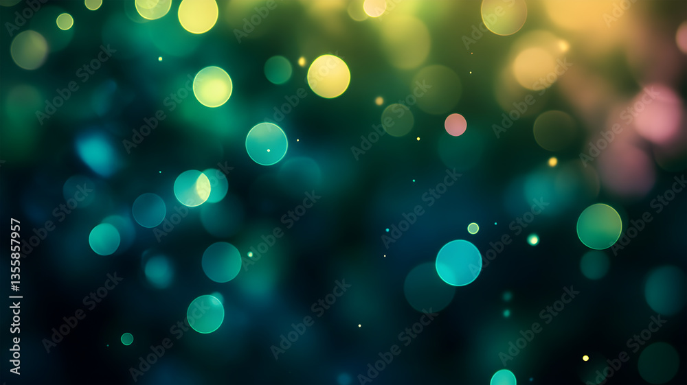Soft bokeh lights with blue, orange, and green glowing circles Soft bokeh lights with blue, orange, and green glowing circles