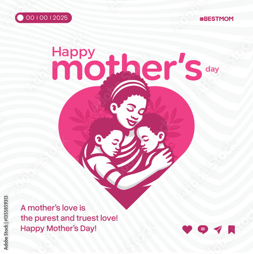happy mothers day social media template