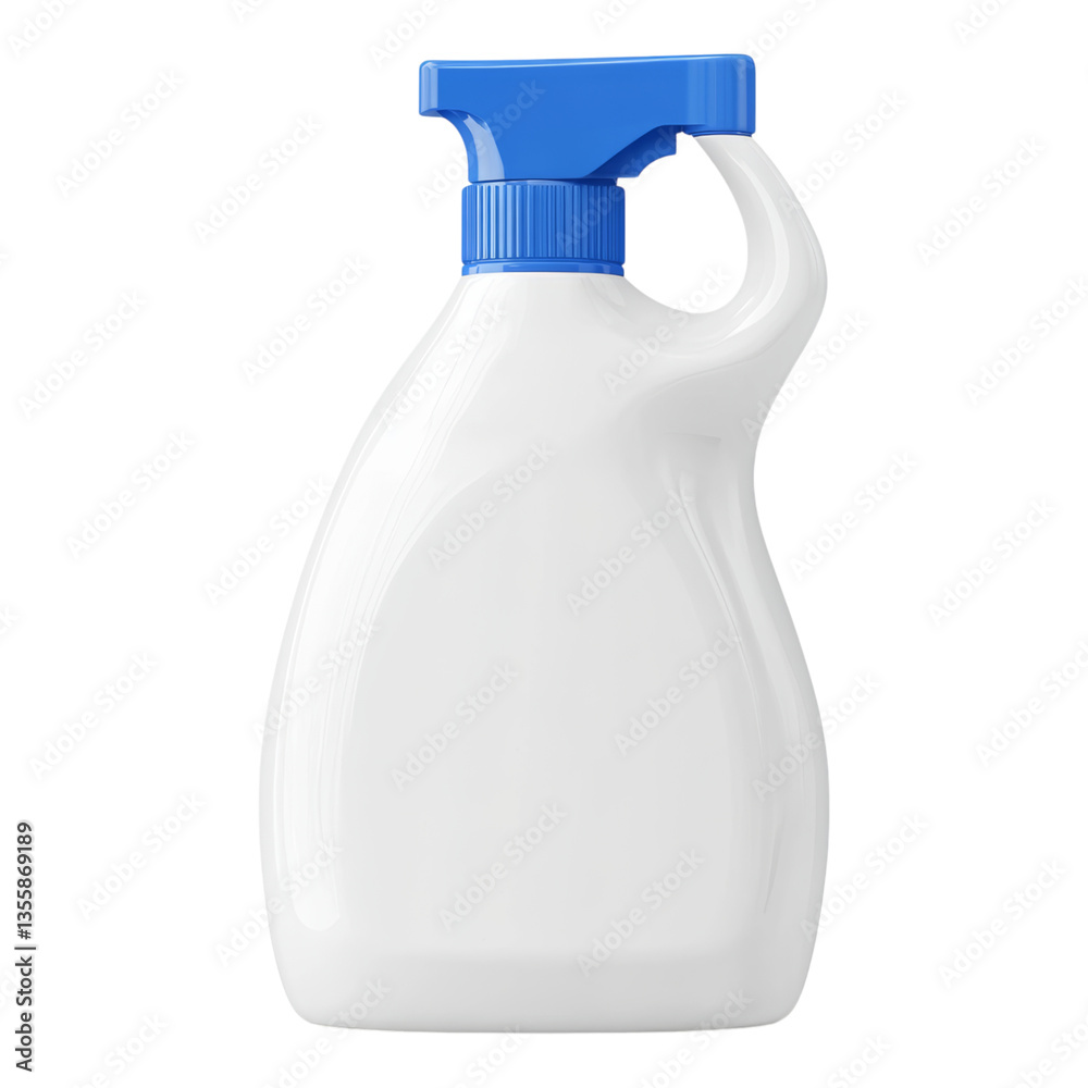 White Spray Bottle with Blue Trigger Design White Spray Bottle with Blue Trigger Design