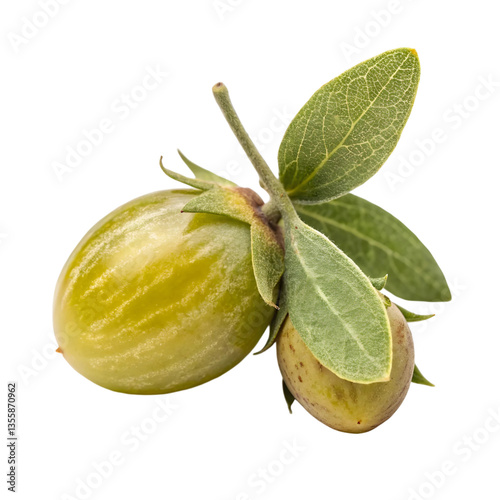 Jojoba fruit isolated transparent background
