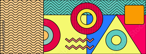 colorful abstract geometric artwork in a modern and vibrant design vector illustration