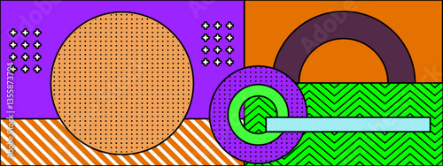 colorful abstract geometric artwork in a modern and vibrant design vector illustration, great for business project, presentation background, and wallpaper