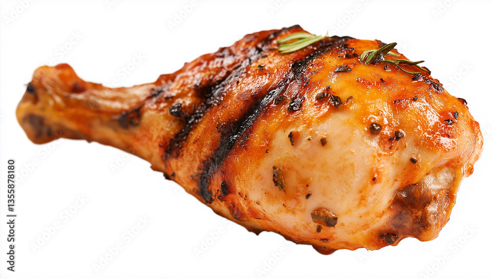 grilled chicken on a white background grilled chicken on a white background