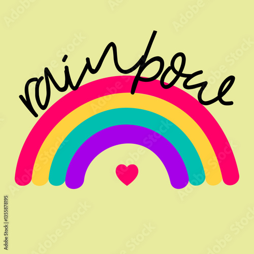 VECTOR ILLUSTRATION OF A PAITING RAINBOW