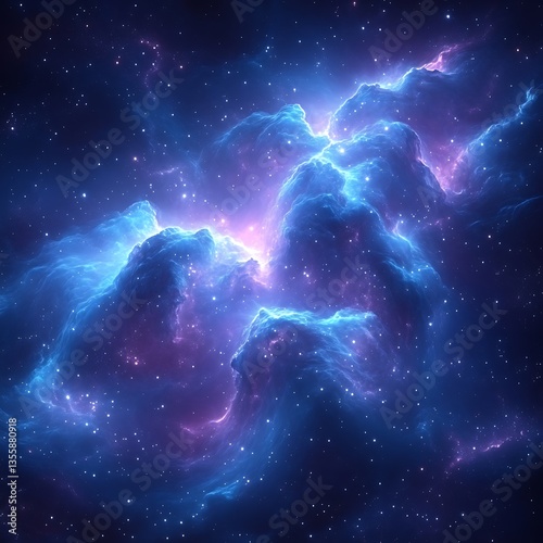 A colorful galaxy filled with nebulae and many shining stars