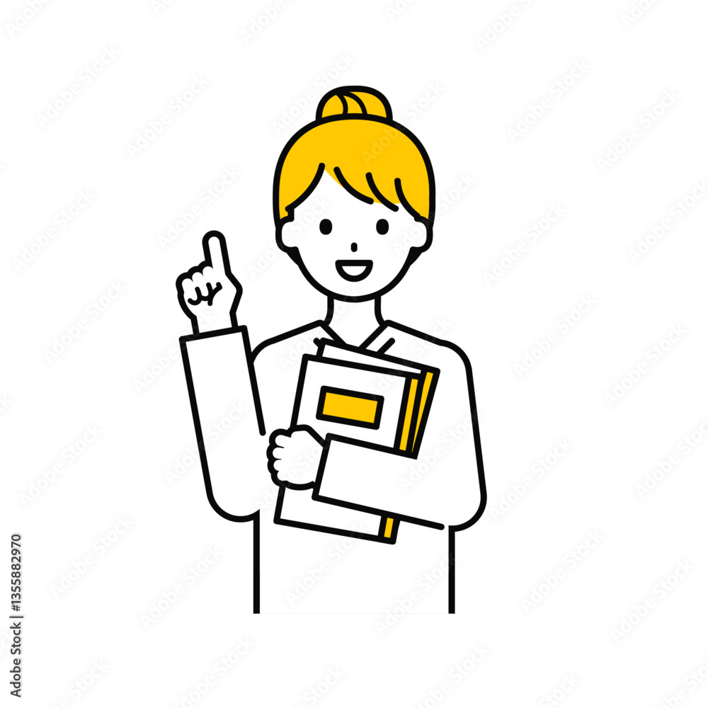 上半身のポーズ_シンプルな大人の女性16