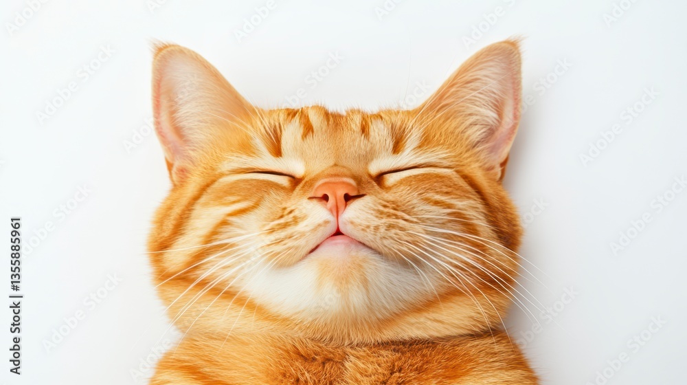 cat meowing Over white Studio Background. cat meowing Over white Studio Background.