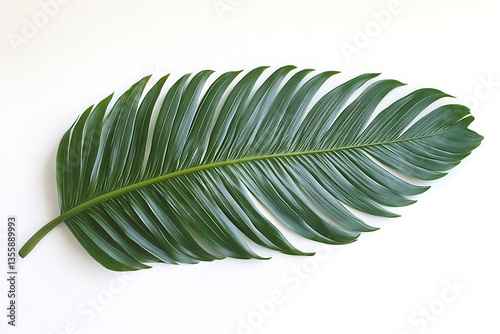 A detailed image featuring a green leaf on a white background