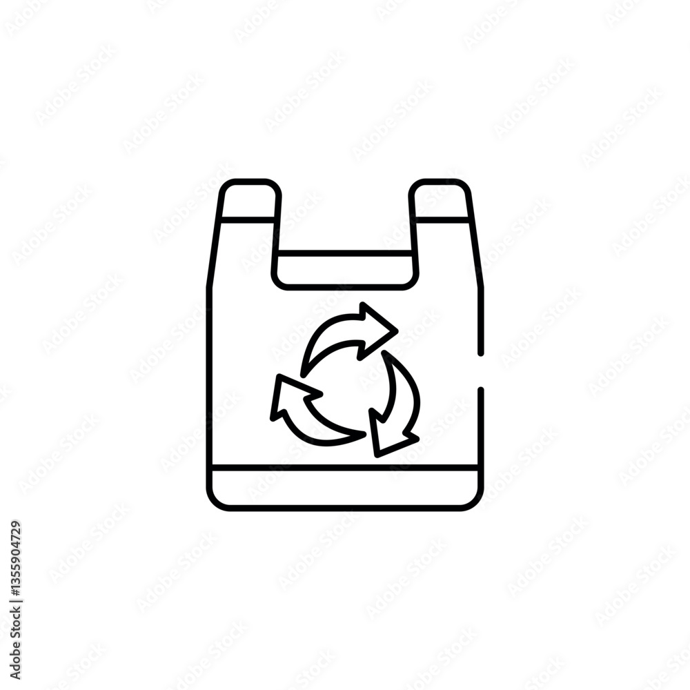 Fototapeta premium Reuse Products icon design with white background stock illustration