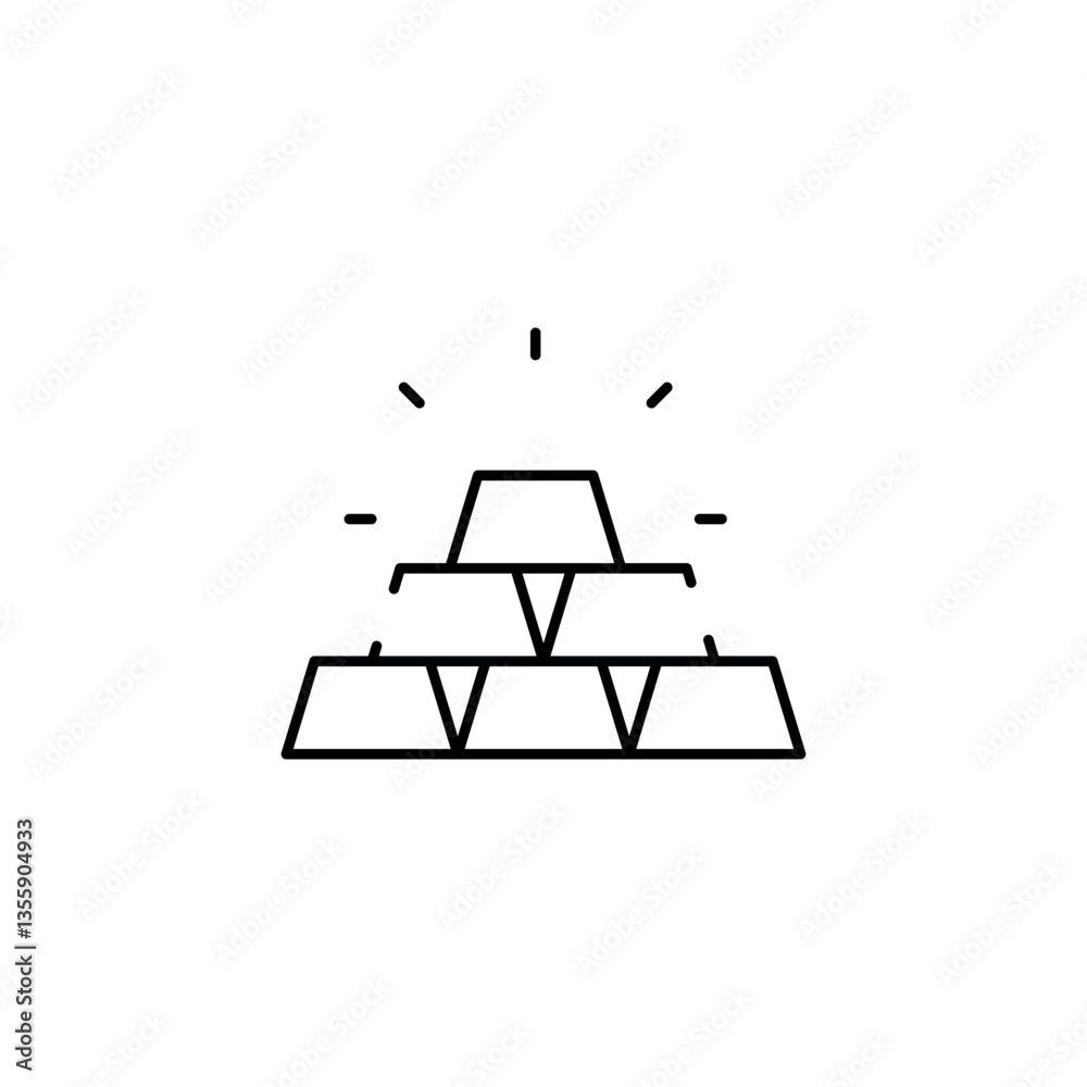 Ingots icon design with white background stock illustration Ingots icon design with white background stock illustration