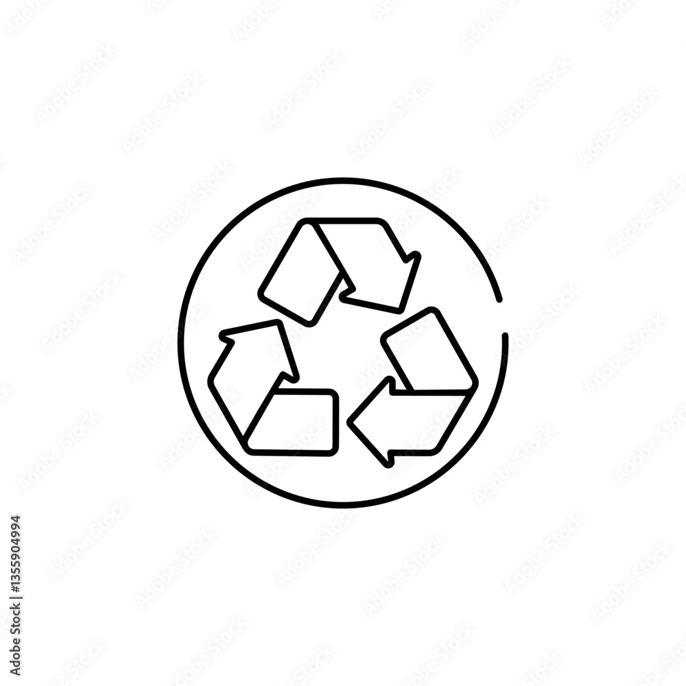 Recycle icon design with white background stock illustration Recycle icon design with white background stock illustration
