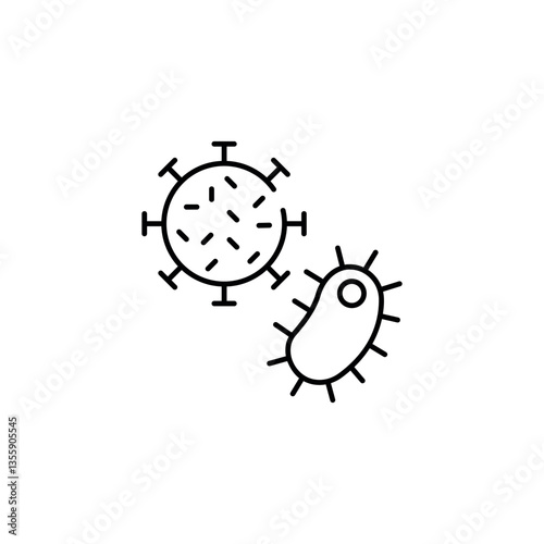 Infectious Disease icon design with white background stock illustration