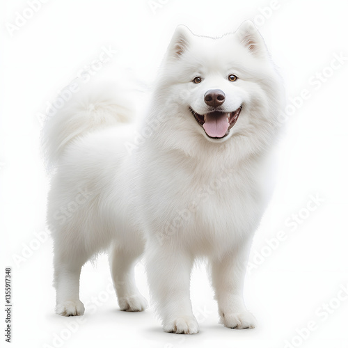 samoyed dog  on white backgroun