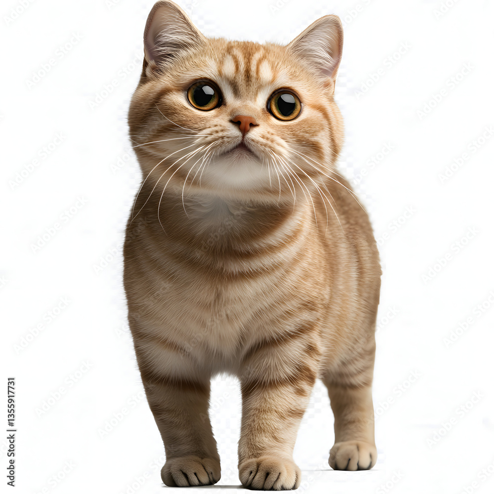 Obraz premium Scottish fold cat isolated on white background