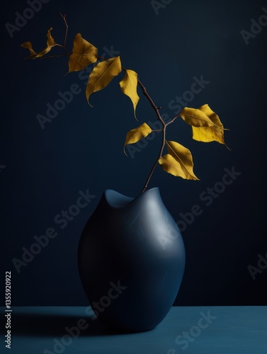 Obraz na płótnie Still life of a vase with autumnal branch w salonie