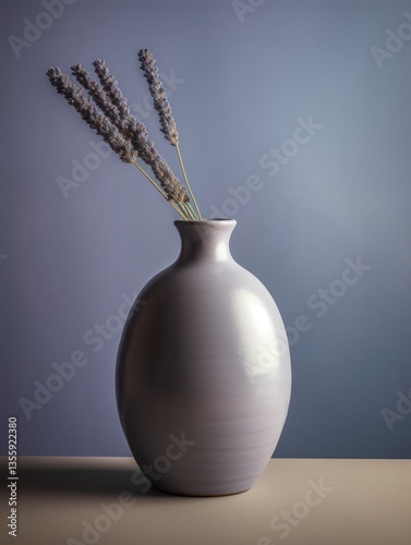 Obraz na płótnie Lavender in a Light Gray Vase w salonie
