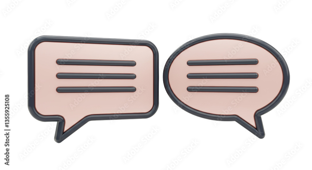Isolated Two Message Bubbles Talking Isolated Two Message Bubbles Talking
