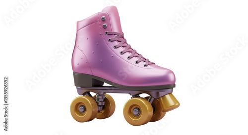 Obraz na płótnie Isolated Pink Roller Skate