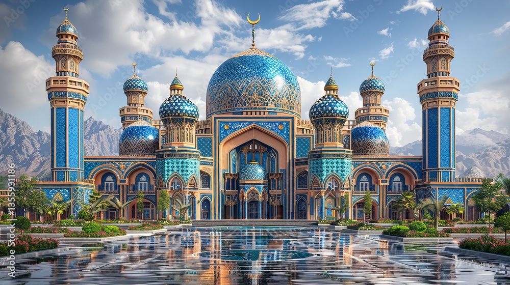 Obraz premium mosque illustration HD 8K wallpaper Photographic Image