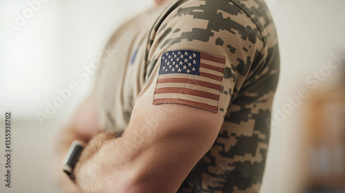 Patriotic Pride: A close-up...