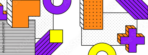 colorful abstract geometric artwork in a modern and vibrant design vector illustration