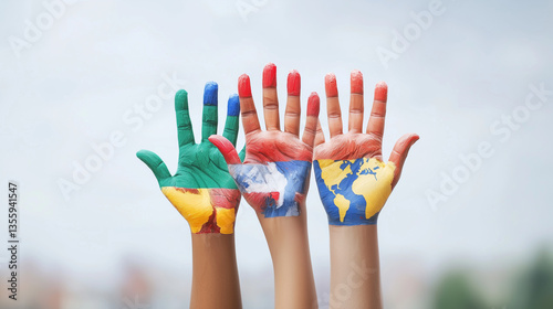 Hands of Unity: Several han...