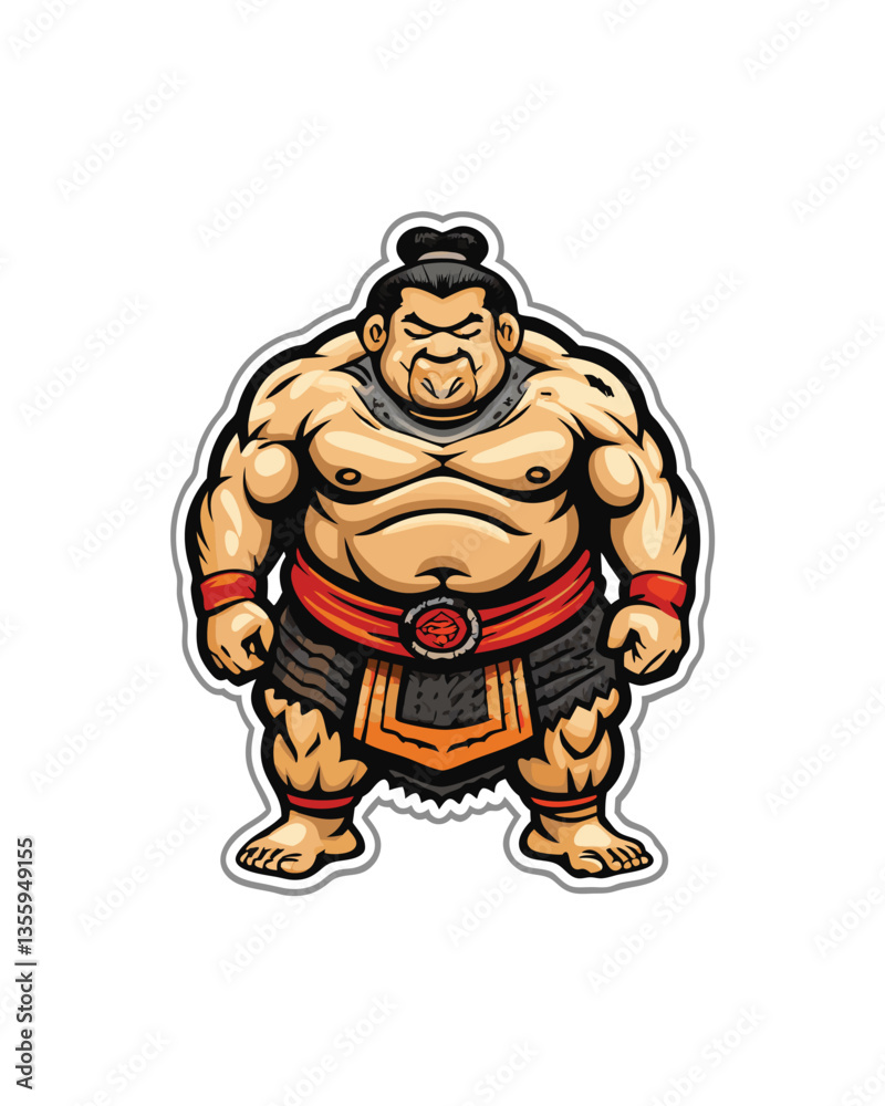 A majestic sumo wrestler, powerfully built, wearing a traditional mawashi, poised in a dynamic stance, displaying strength and athleticism. A majestic sumo wrestler, powerfully built, wearing a traditional mawashi, poised in a dynamic stance, displaying strength and athleticism.